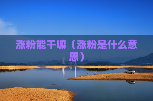 涨粉能干嘛（涨粉是什么意思）