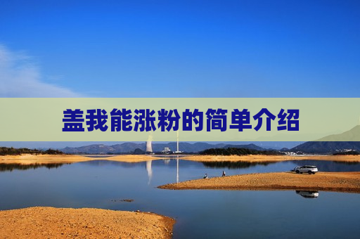 盖我能涨粉的简单介绍
