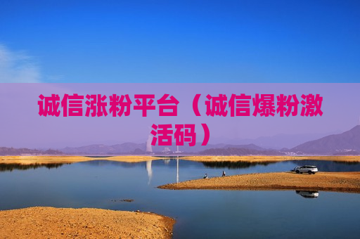 诚信涨粉平台（诚信爆粉激活码）
