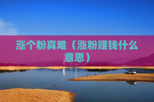 涨个粉真难（涨粉赚钱什么意思）